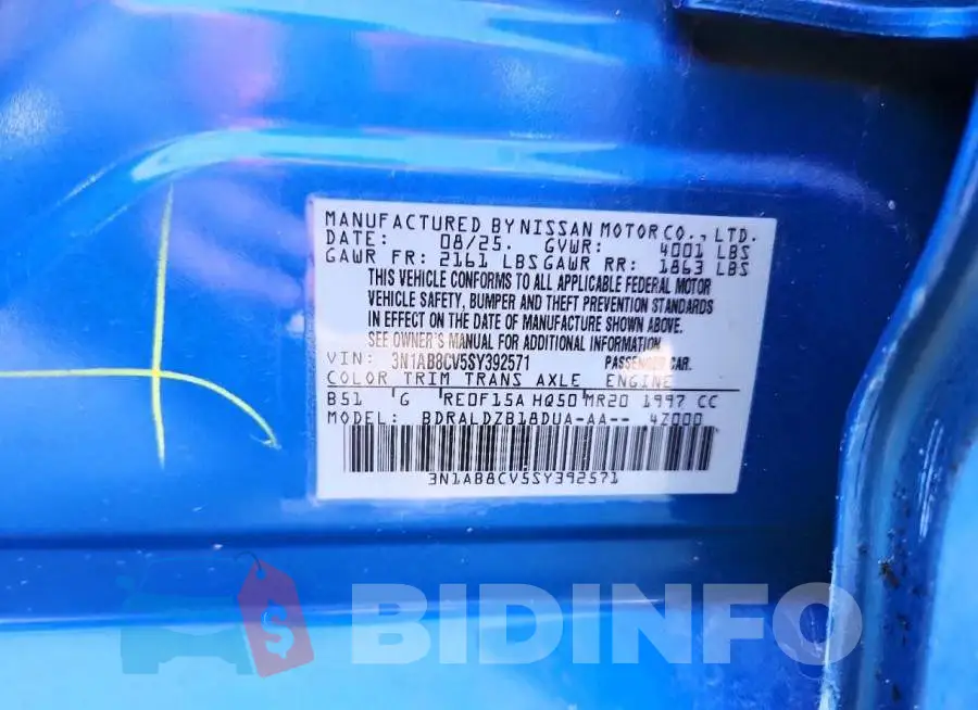 3N1AB8CV5SY392571 Photo# 12