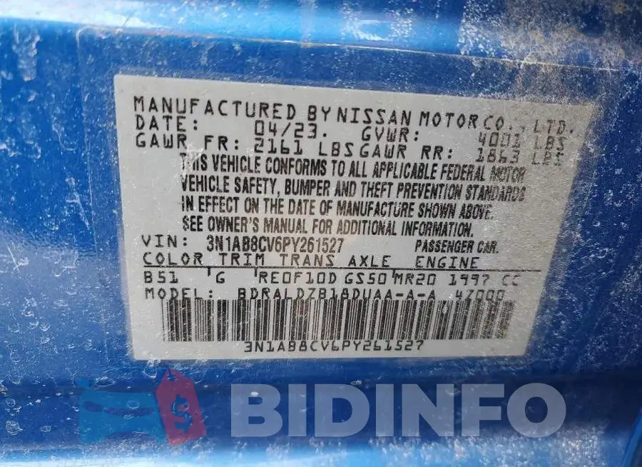 3N1AB8CV6PY261527 Photo# 12