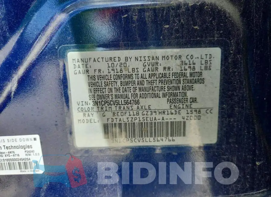 3N1CP5CV5LL564766 Photo# 13