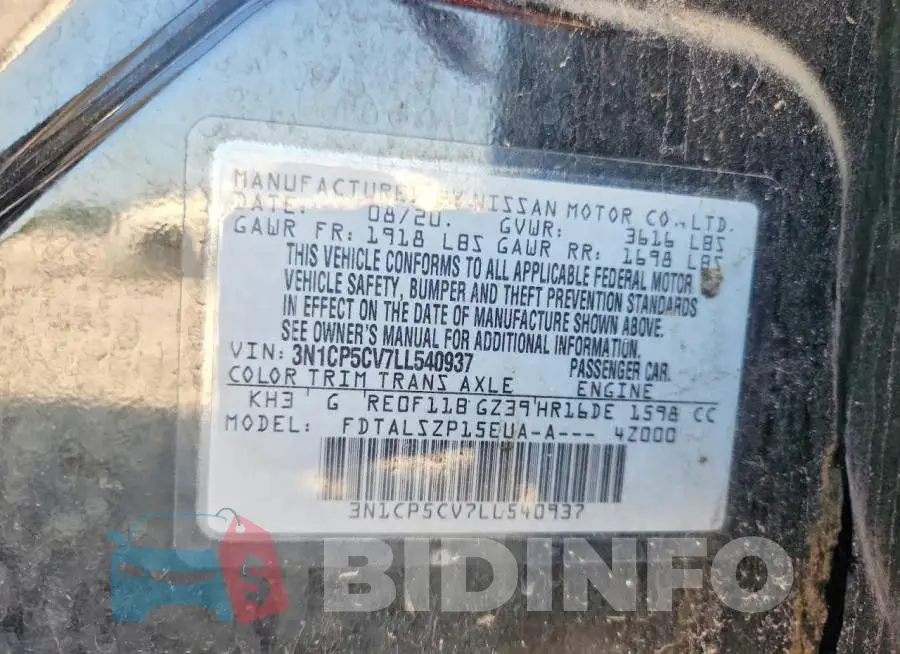 3N1CP5CV7LL540937 Photo# 13