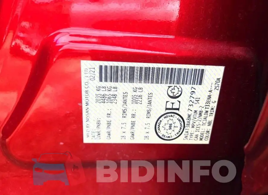 5N1AT3BA8MC732797 Photo# 14