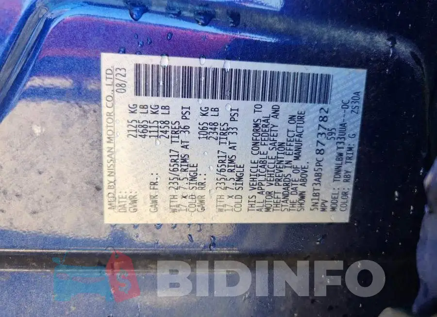 5N1BT3AB5PC873782 Photo# 13