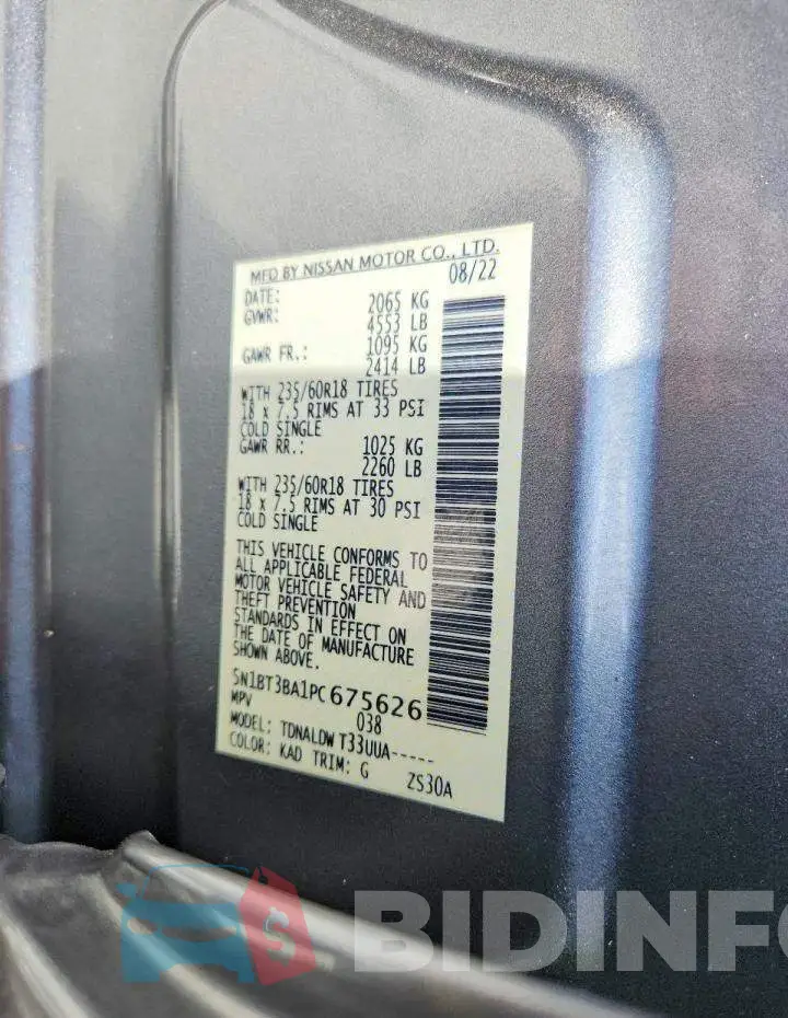 5N1BT3BA1PC675626 Photo# 13