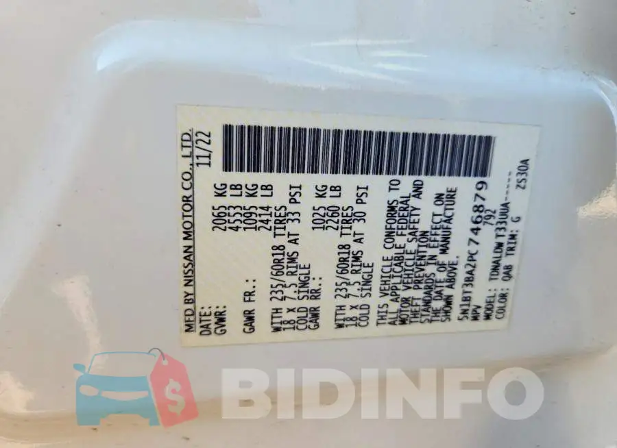 5N1BT3BA2PC746879 Photo# 13
