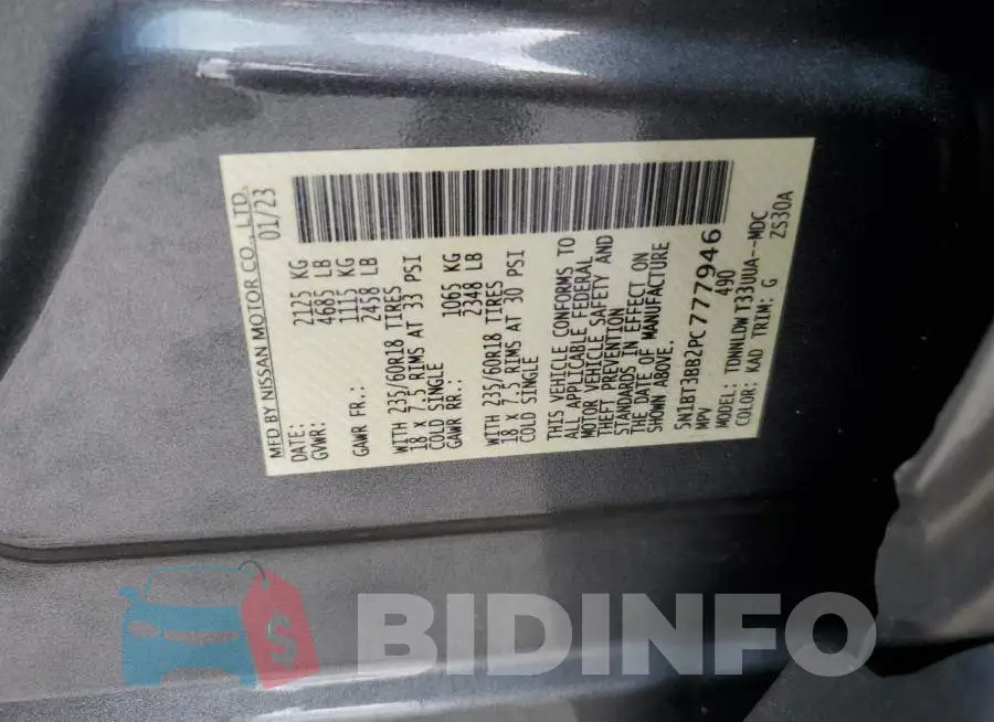 5N1BT3BB2PC777946 Photo# 13