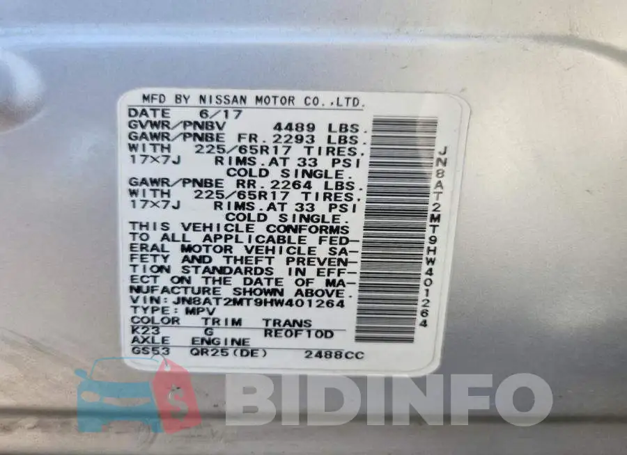 JN8AT2MT9HW401264 Photo# 13