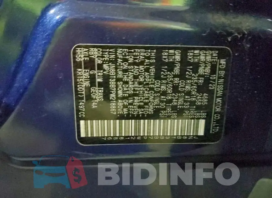 JN8BT3BB7PW218867 Photo# 14