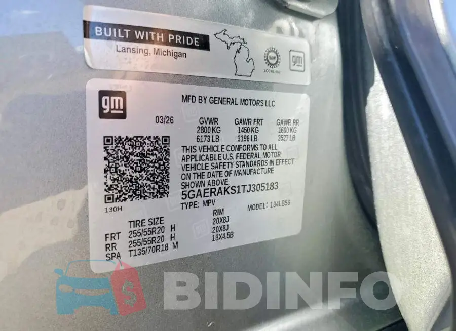 5GAERAKS1TJ305183 Photo# 12