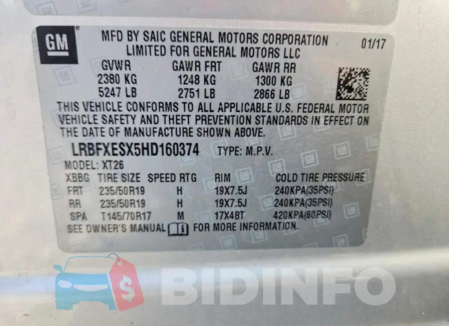 LRBFXESX5HD160374 Photo# 13