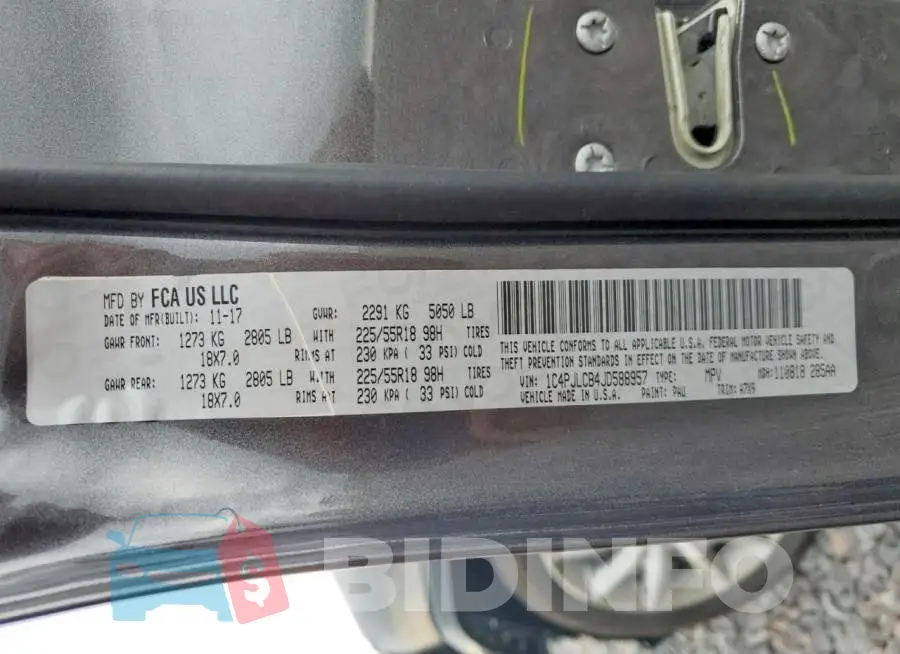 1C4PJLCB4JD588957 Photo# 14