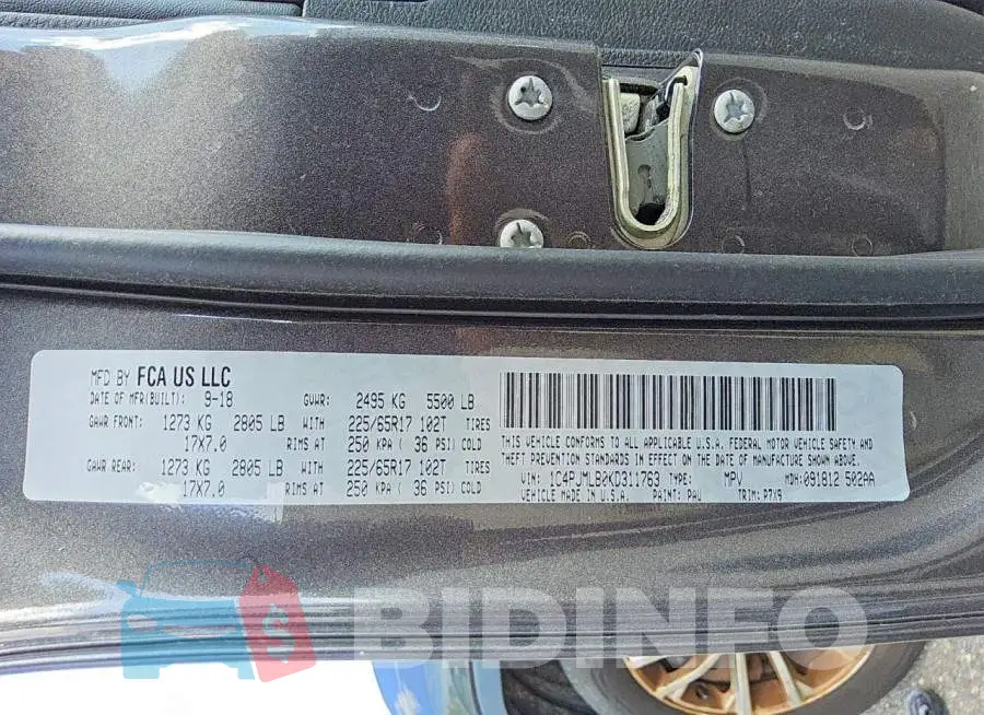 1C4PJMLB0KD311763 Photo# 14