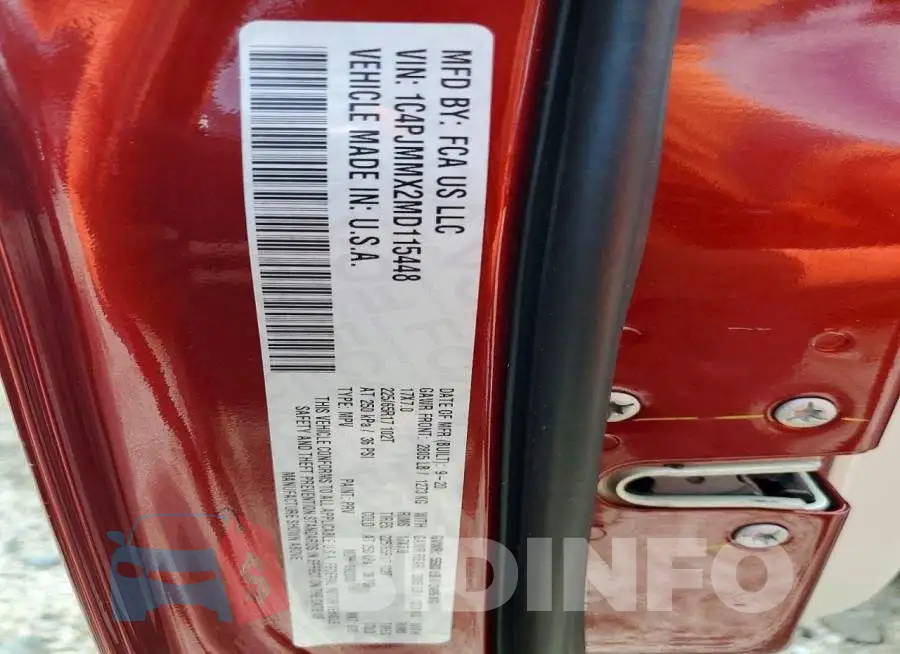1C4PJMMX2MD115448 Photo# 13