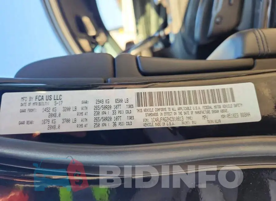 1C4RJFAG2HC910813 Photo# 12