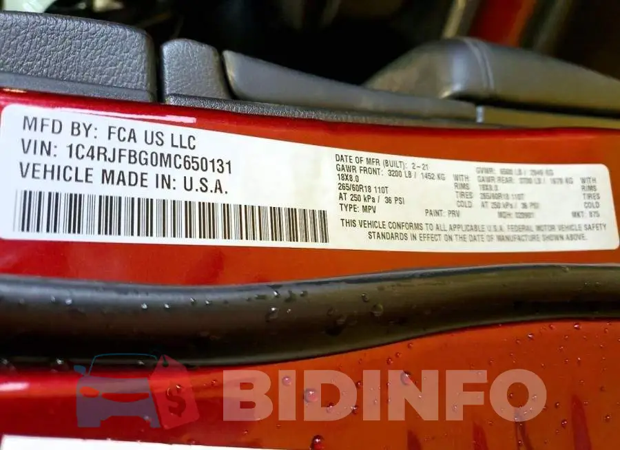 1C4RJFBG0MC650131 Photo# 13