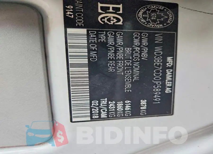 WD3BE7CD0JP589491 Photo# 13