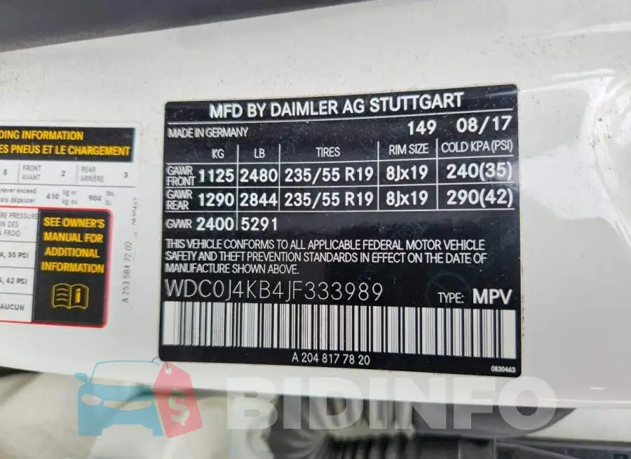 WDC0J4KB4JF333989 Photo# 13