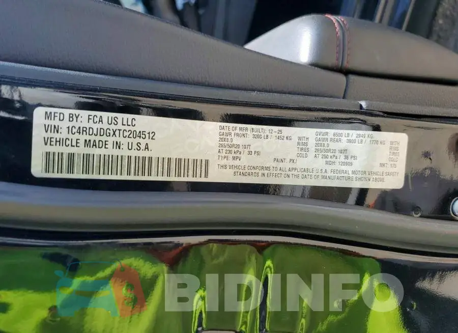 1C4RDJDGXTC204512 Photo# 14