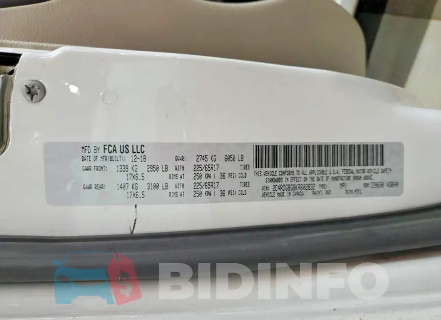 2C4RDGBG8KR602832 Photo# 13