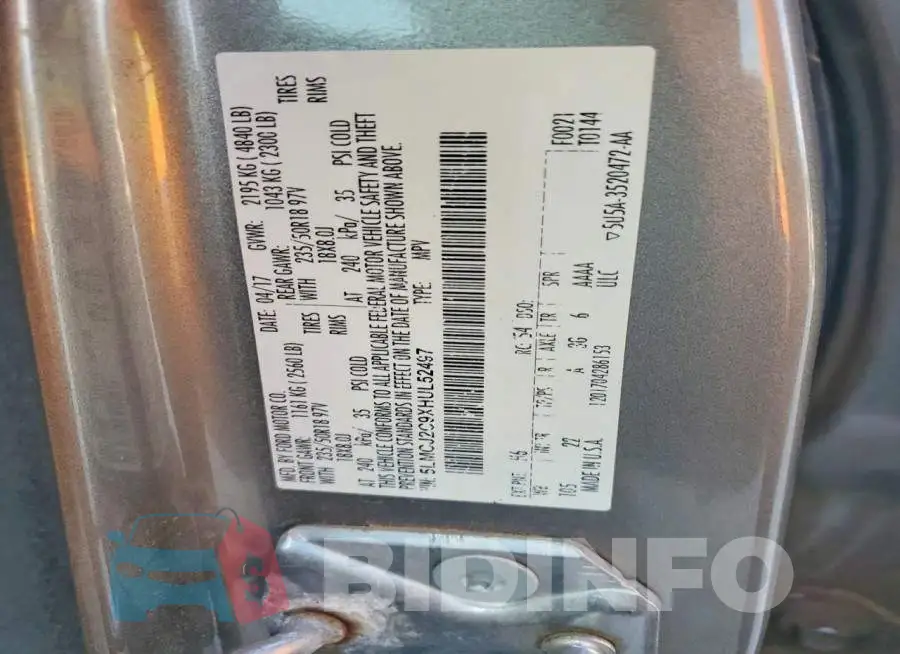 5LMCJ2C9XHUL52497 Photo# 13