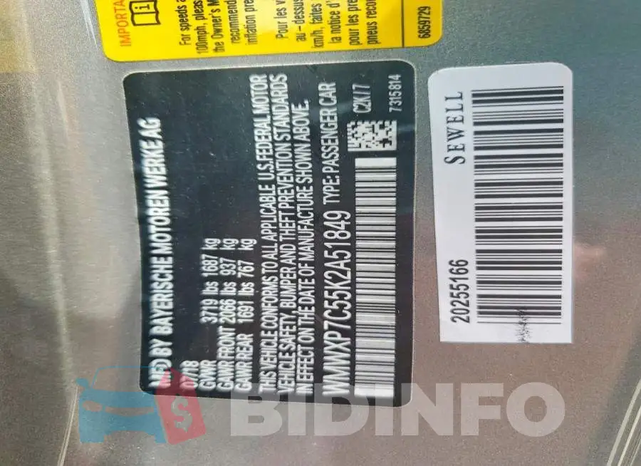 WMWXP7C55K2A51849 Photo# 12