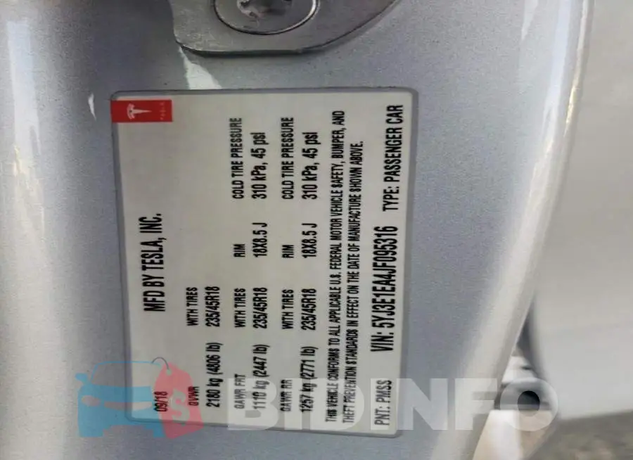 5YJ3E1EA4JF095316 Photo# 12