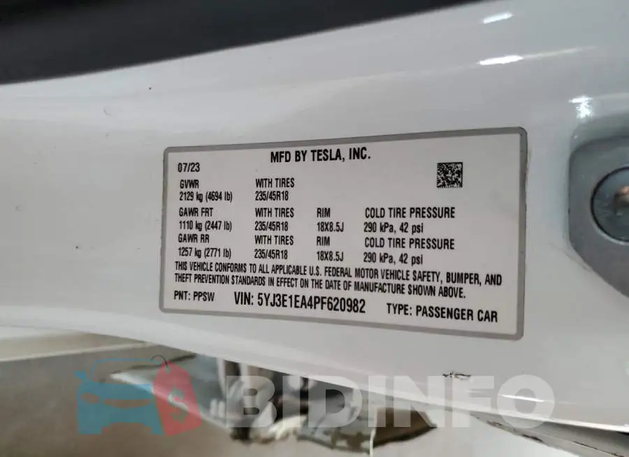 5YJ3E1EA4PF620982 Photo# 13