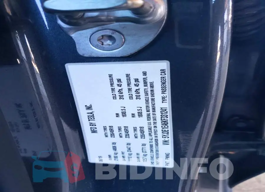 5YJ3E1EA6KF331241 Photo# 13
