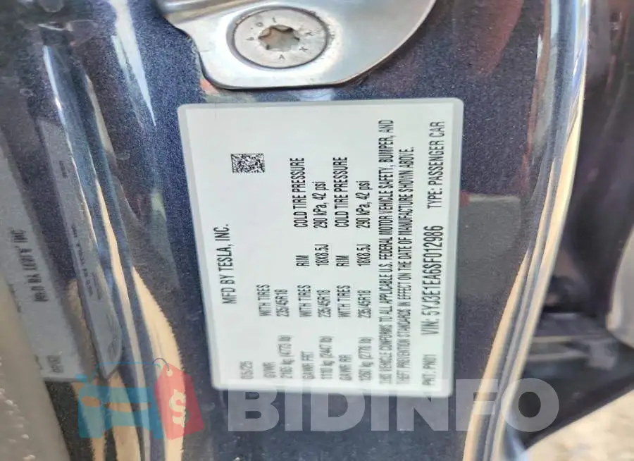 5YJ3E1EA6SF012986 Photo# 12