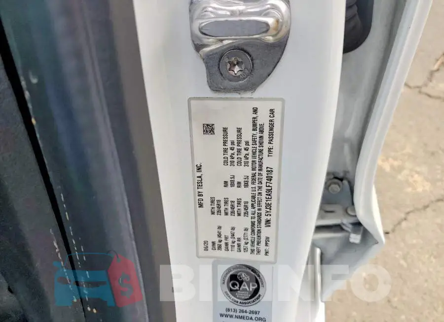 5YJ3E1EA9LF740187 Photo# 12