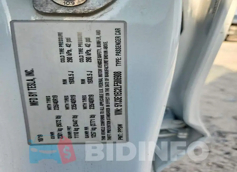 5YJ3E1EC2LF586908 Photo# 13