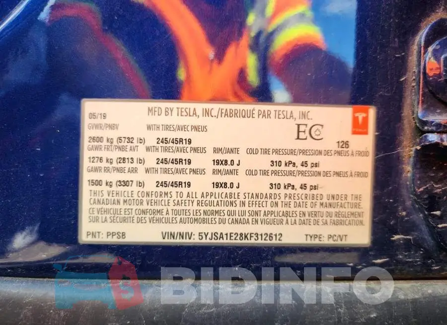 5YJSA1E28KF312612 Photo# 12