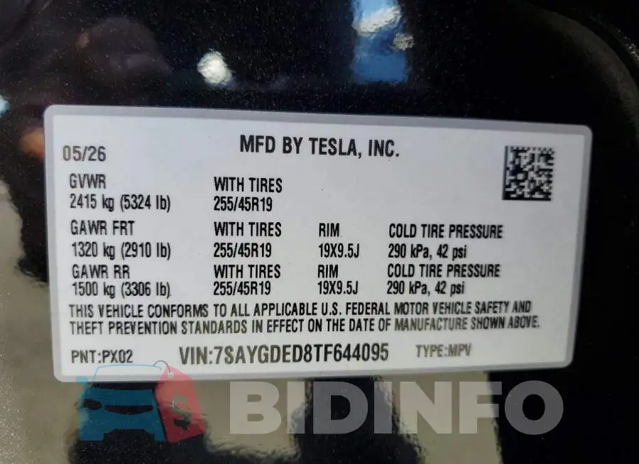 7SAYGDED8TF644095 Photo# 12