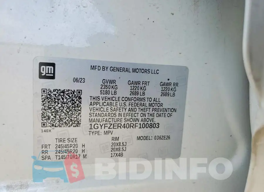1GYFZER40RF100803 Photo# 13