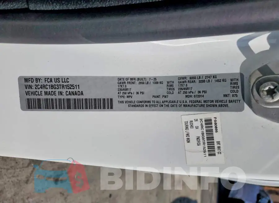 2C4RC1BG3TR152511 Photo# 14