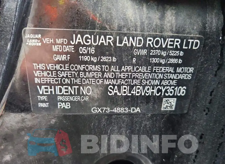 SAJBL4BV9HCY35106 Photo# 12