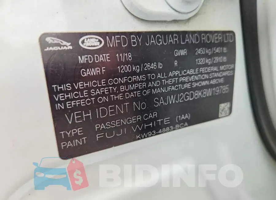 SAJWJ2GD8K8W19785 Photo# 12