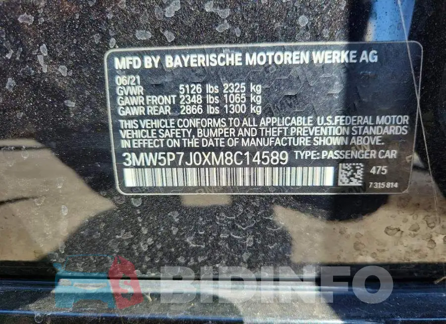 3MW5P7J0XM8C14589 Photo# 12