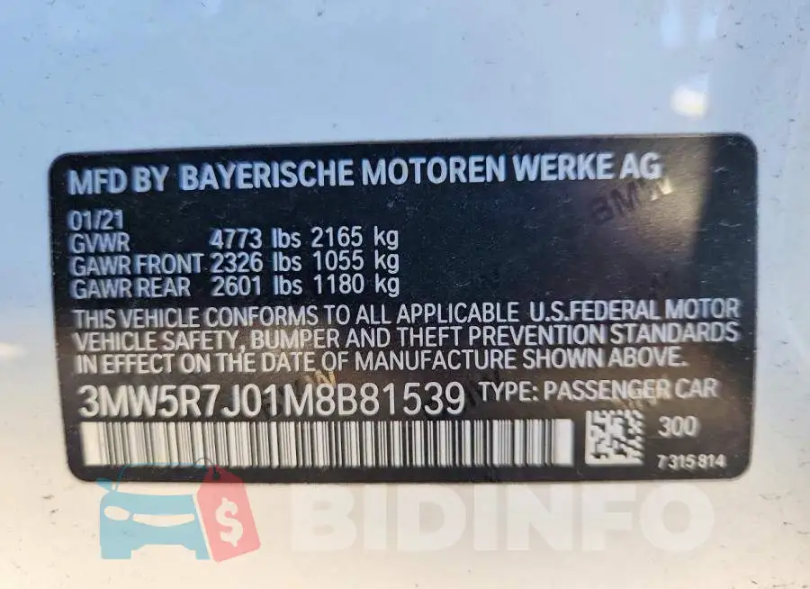 3MW5R7J01M8B81539 Photo# 12