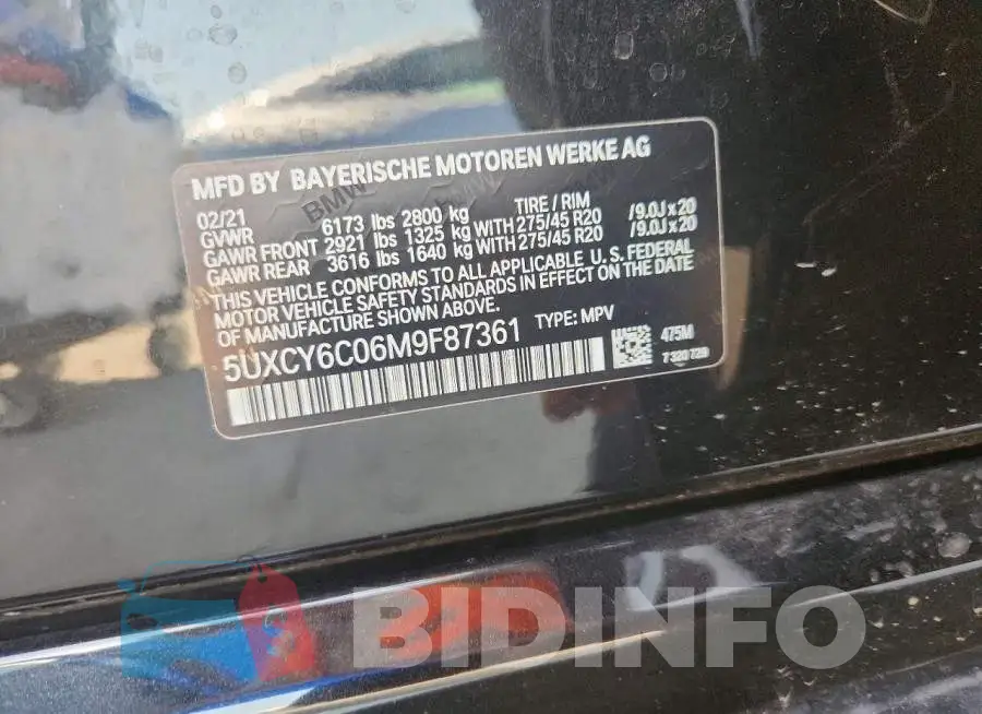 5UXCY6C06M9F87361 Photo# 13
