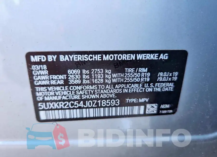 5UXKR2C54J0Z18593 Photo# 13