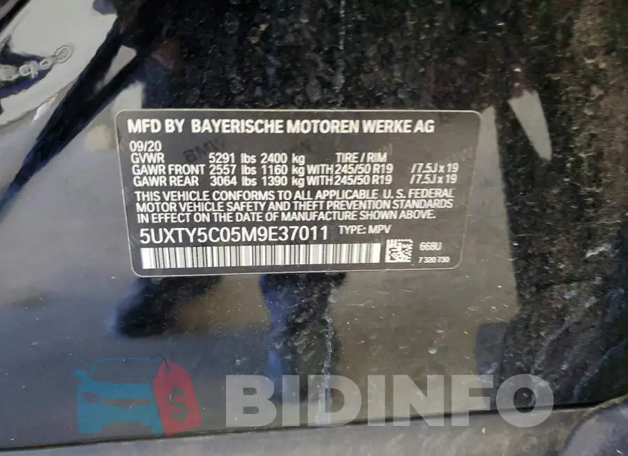 5UXTY5C05M9E37011 Photo# 13