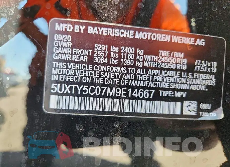 5UXTY5C07M9E14667 Photo# 13