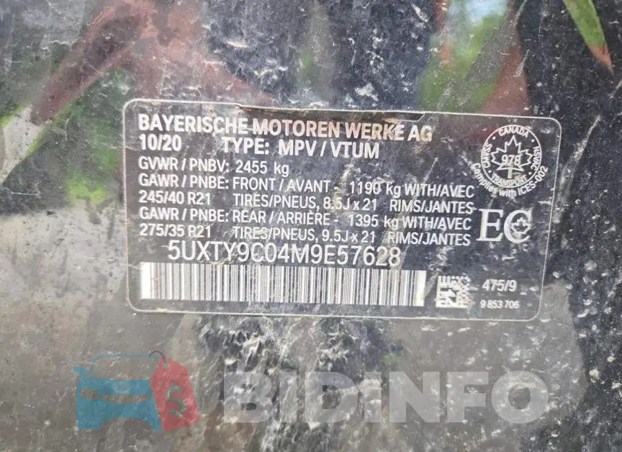 5UXTY9C04M9E57628 Photo# 13