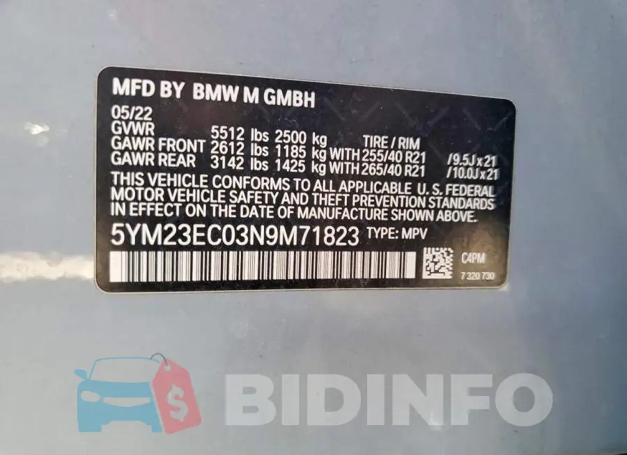 5YM23EC03N9M71823 Photo# 12