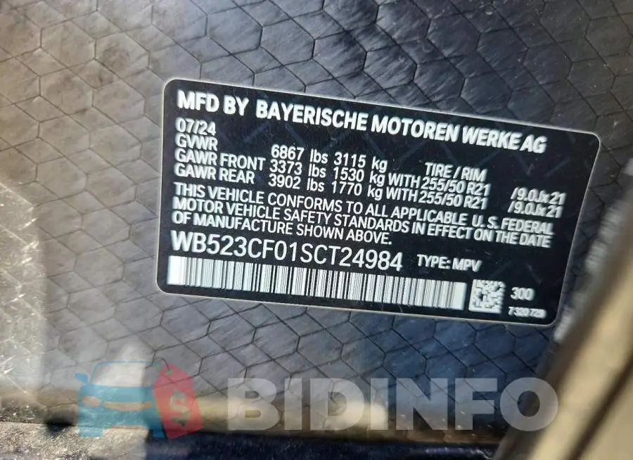 WB523CF01SCT24984 Photo# 13