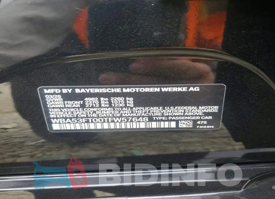 WBA53FT00TFW57648 Photo# 12