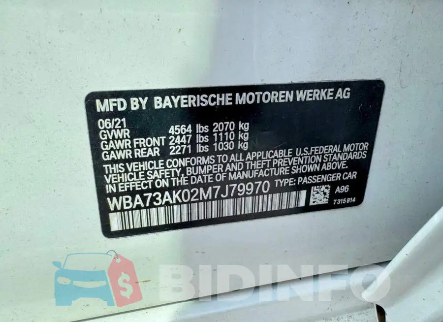 WBA73AK02M7J79970 Photo# 14
