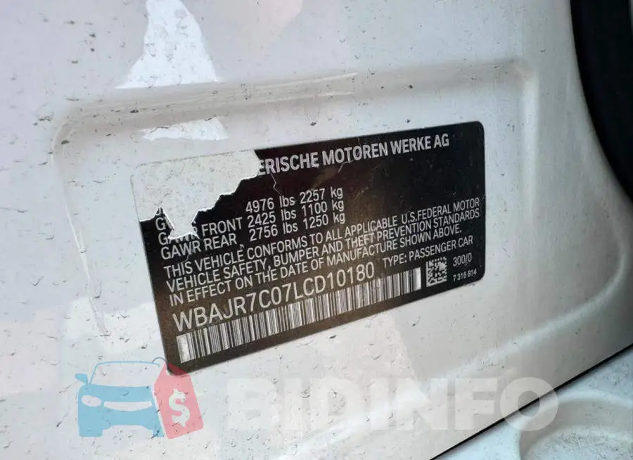 WBAJR7C07LCD10180 Photo# 10