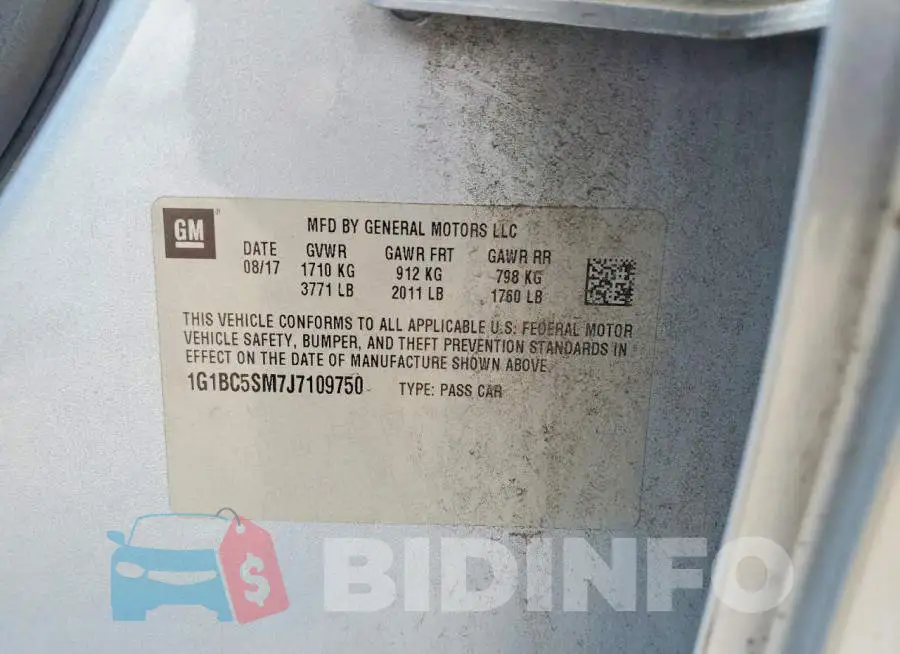 1G1BC5SM7J7109750 Photo# 12