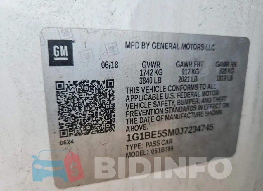 1G1BE5SM0J7234745 Photo# 12